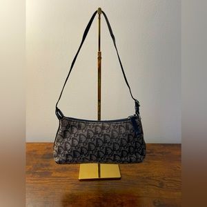 Christian Dior Blue Trotter Print Shoulder Bag
